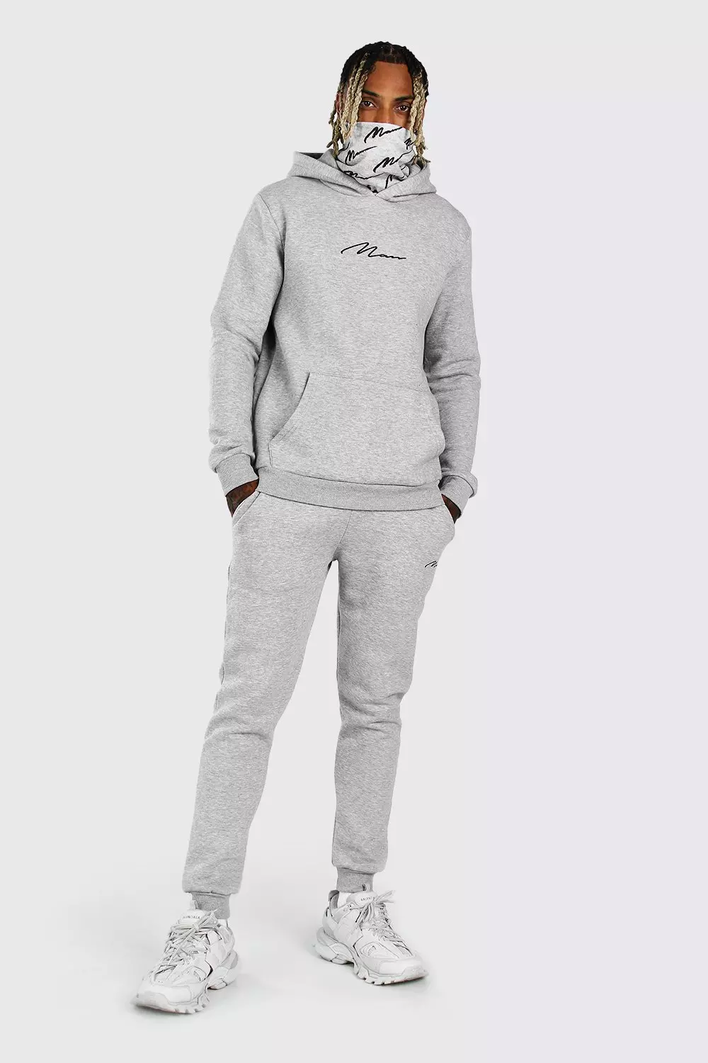 Boohoo man store tracksuit grey